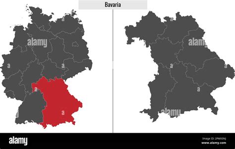 map  bavaria state  germany  location  german map stock vector image art alamy