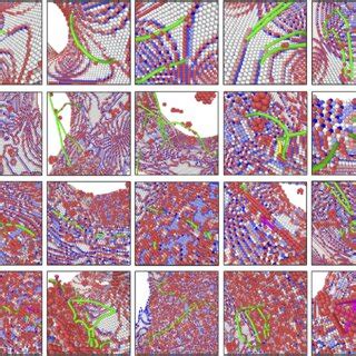 Snapshots of dislocation nucleation of NPC with ζ = 0.24 nm −1 under ... 