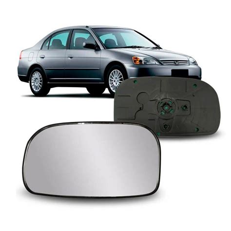 Lente Espelho Retrovisor Civic 2002 A 2005 Subconjunto