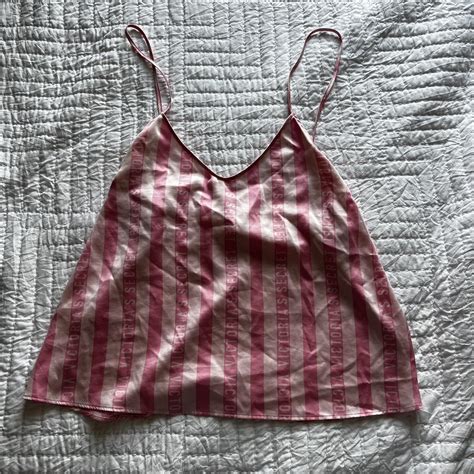 S Pink Satin Victorias Secret Cami Tank Depop