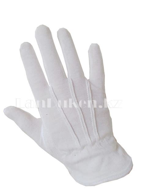 Белые перчатки с резиновой ладонью для официантов купить в интернет ...