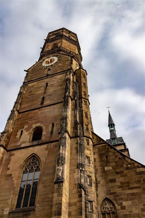 Stiftskirche Evangelical Church Stock Photo Image Of Germany Clock