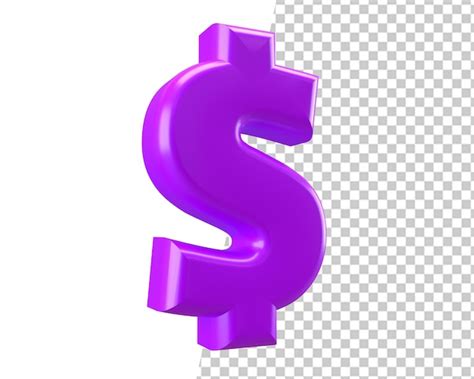 Premium Psd Money Dollar Purple Icon 3d Render
