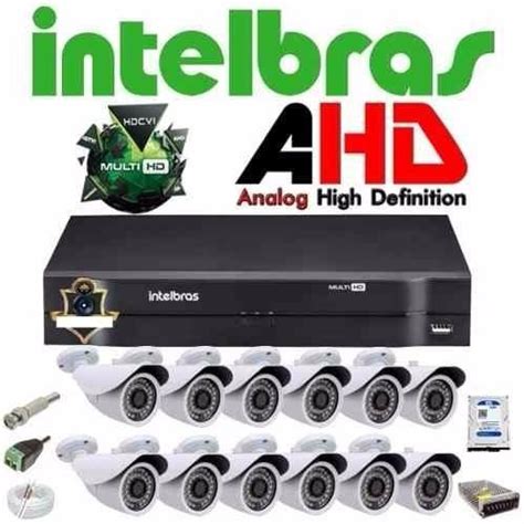 Kit Cftv Dvr Ch Intelbras Mhdx Cam Ahd Hd Tb