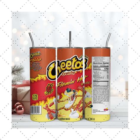 Cheetos Flamin Hot 20Oz Tumbler Wrap Sublimation Design Bra Inspire Uplift
