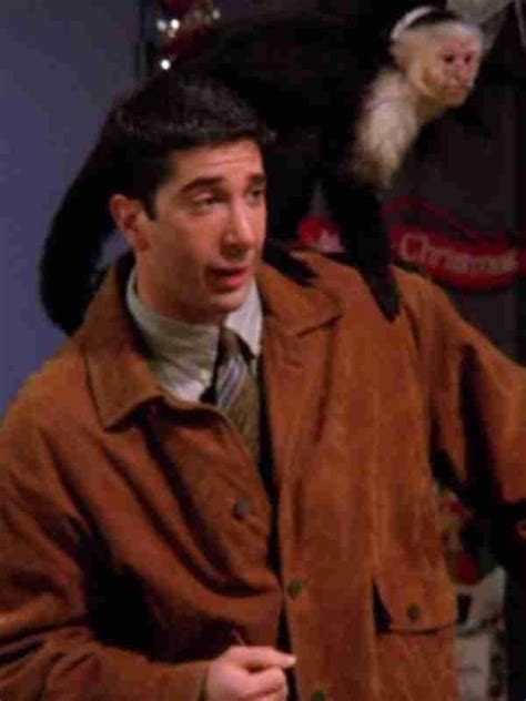 Ross Friends Tv Series Brown Suede Leather Jacket The Movie Fashion