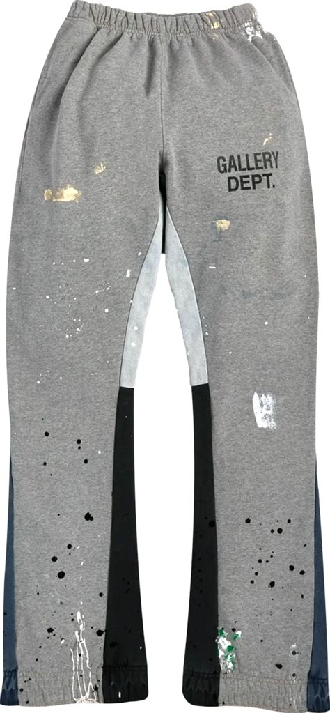Gallery Dept Grey Paint Splatter Flared Sweatpants Inc Style