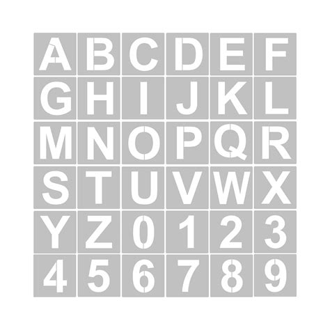 printable stencil letters  numbers   printable