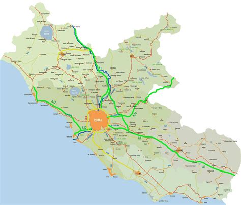 Political Map of Lazio • Mapsof.net