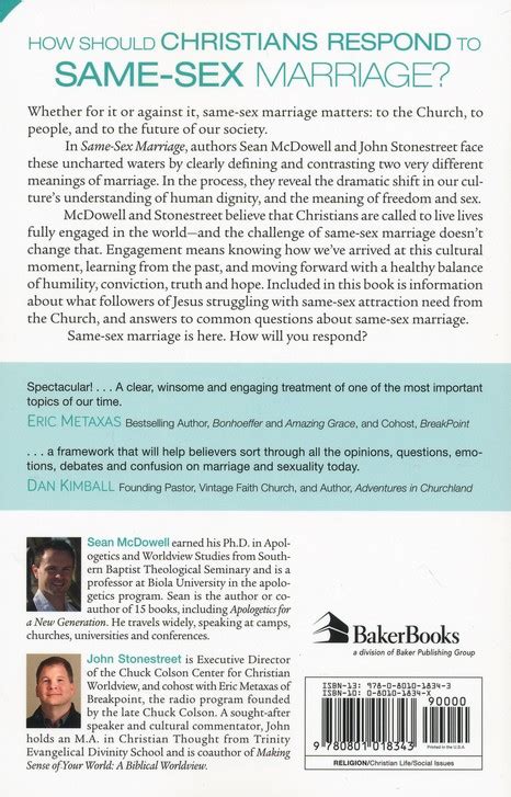 Same Sex Marriage Sean Mcdowell Josh Org