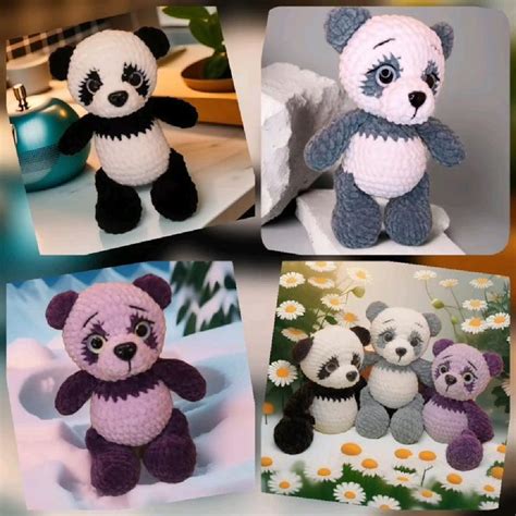Плюшевая панда in 2024 | Knitted toys, Toys, Dolls