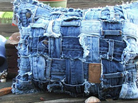 Старые джинсы, Подушки, Джинсовый стиль