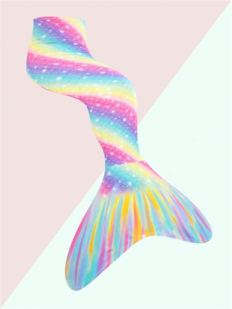 Shein Piezas Conjunto De Bikini Con Cola De Sirena Y Falda Con Cola De Sirena Para Ni A