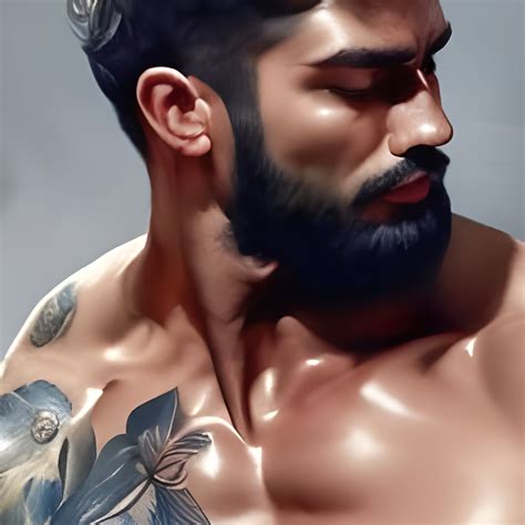 Male Nude Figure Portrait Art Ai Generated Nude Male Torso Art Poster Digital Painting Home