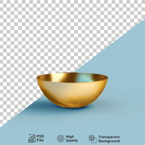 Premium Psd Vintage Golden Bowl Isolated On Transparent Background