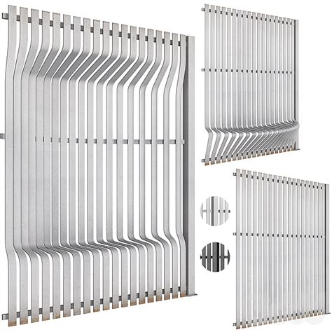 Ограждение с сидением - Ограждение - 3D модель