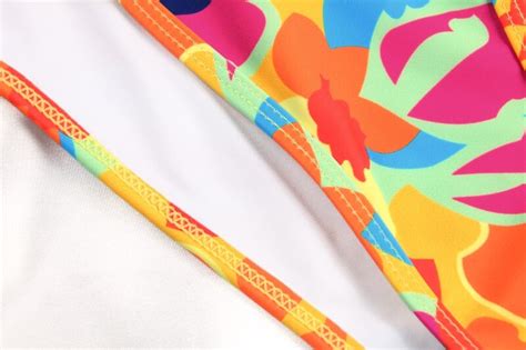 Rinabe Sexy Bikini Swimsuit Patchwork Print Swimwear String Bikini Set Bathing Suit Women