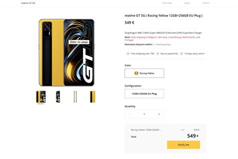 The Realme GT will cost €550 in Europe - GSMArena.com news