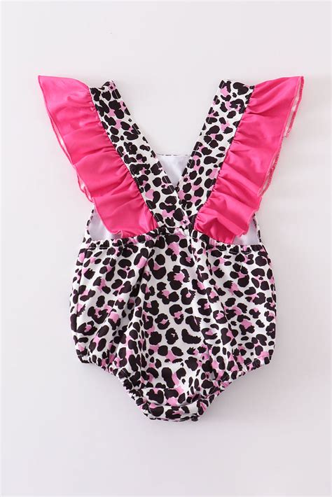 Pink Barbie Print Leopard Girl Swimsuit Honeybean