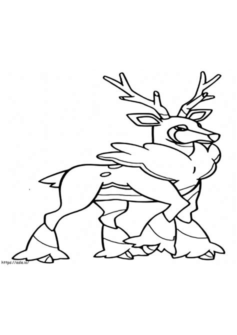 Sawsbuck Pokemon Winter Form Coloring Page