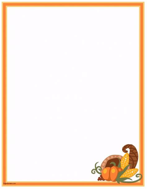 FREE Thanksgiving Border Printables | Many designs available | Free ...