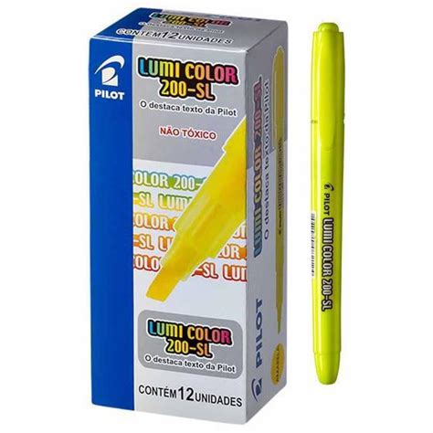 Kit Unid Pincel Marca Texto Lumicolor Sl Amarelo Pilot