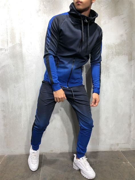 2020 New Zipper Tracksuit Men Set Sporting Sweatsuit Casual Clothes