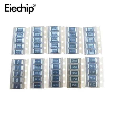 2512 Smd Resistors Kit 1 High Quality Alloy Resistance 10 Value 5pcs