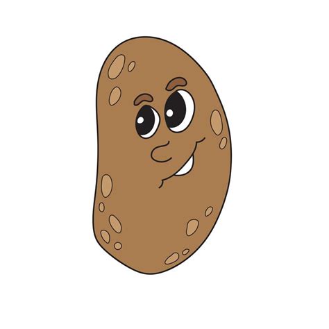 Cute Happy Smiling Funny Potato Vector Flat Cartoon Character 5902909 Vector Art At Vecteezy