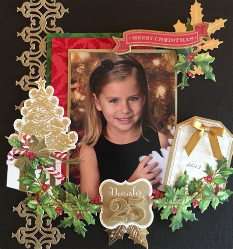 Anna Griffin Christmas Scrapbook Layout Created By Sally Fisher