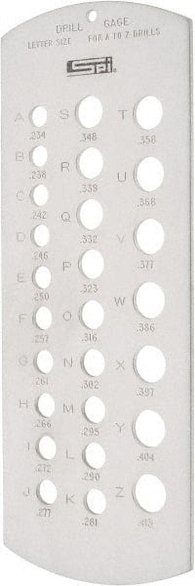 Spi Drill Gages Minimum Hole Size Letter A Maximum Hole Size