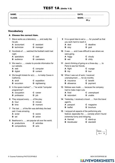 Test 1A (Units … | Free Interactive Worksheets | 6816748