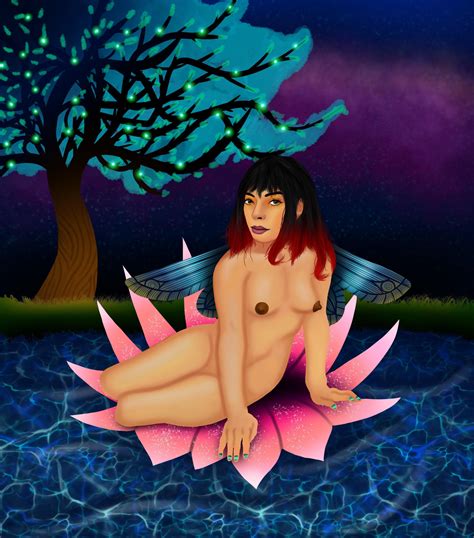 Nude Fairy Digital Illustration Scrolller