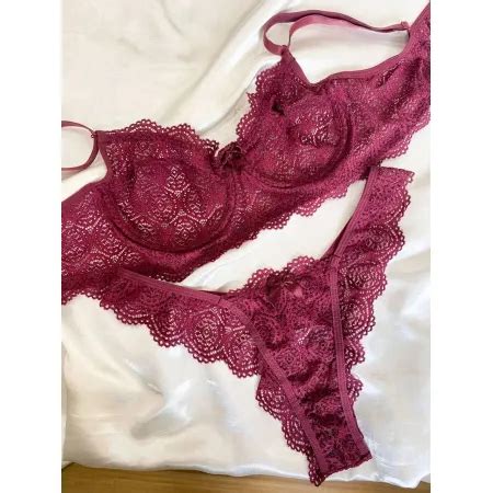 Conjunto Marsala Sem Bojo Aro Site Exclusivo De Lingerie