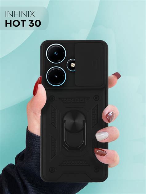 Противоударный чехол на Infinix Hot 30 пластиковый бронированный чехол на Инфиникс Хот 30 с
