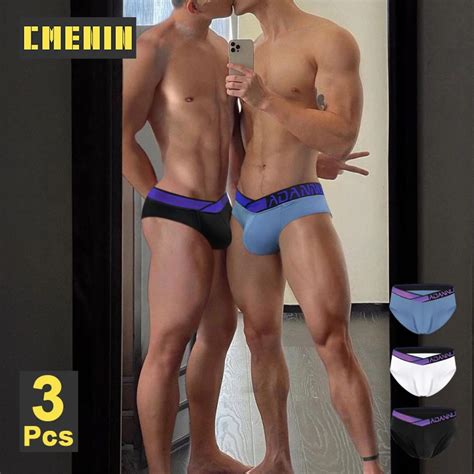 Cmenin Pcs Modal Sexy Man Underwear Briefs Low Waist Hip Seamless Gays Bikini Briefs Breathable