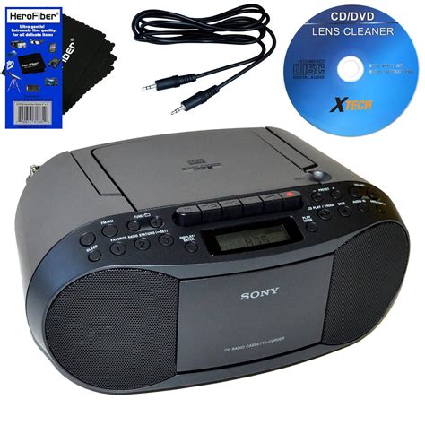 Sony Cd Cassette Player Recorder Am Fm Stereo With Detachable Speakers Dual Deck