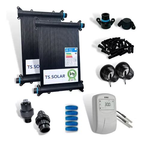 Kit Aquecedor Solar Piscina 21m² 30 000lts Completo 24placas