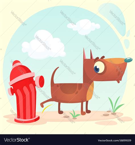 Cartoon funny brown pitbull dog Royalty Free Vector Image