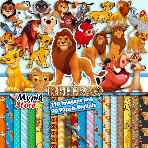 Papel Digital Rei Leão - Super Kit Digital O Rei Leão - Scrapbook | Kit digital patrulha canina ...