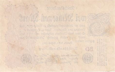 Deutschland 2 Millionen Mark 1923 Geldschein KM 104a SS MA Shops