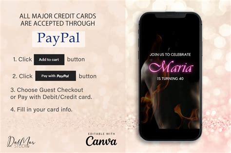 Digital Sex And Fire Birthday Invitation Adult Video Birthday Invite Animated Phone Sexy