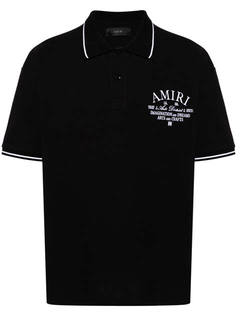 AMIRI Playera Tipo Polo Con Bordado Arts District Negro FARFETCH MX