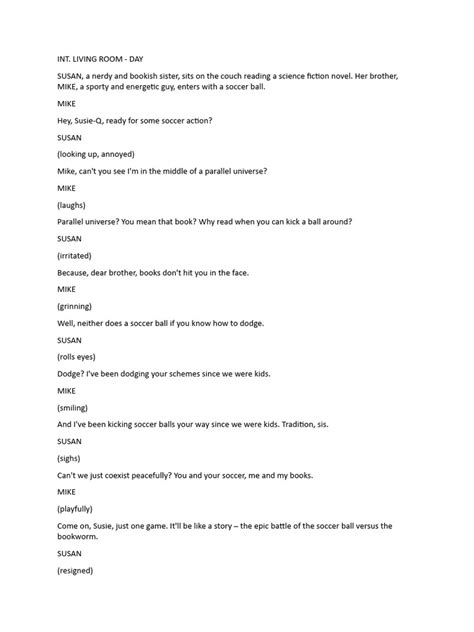 Comedy Scene Pdf