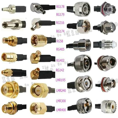 Custom RF Stecker SMA SMB MCX MMCX Zu BNC TNC FME UHF PL259 SO239 N F