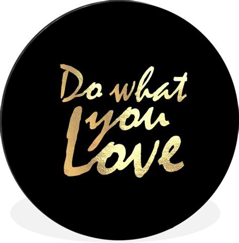 Wallcircle Wandcirkel Muurcirkel Quote Love Zwart Goud