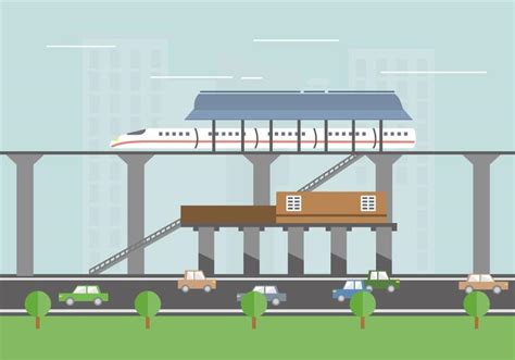 TGV station train vector flat illustration 137179 Vector Art at Vecteezy