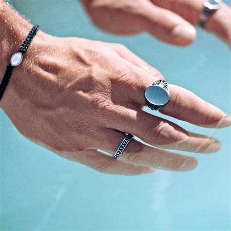 Atlantis Stainless Steel Signet Ring In Stock Waykins