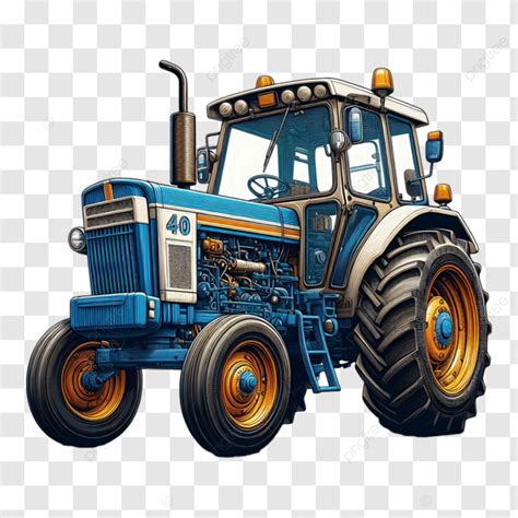 blue tractor tractor blue farm png transparent image  clipart