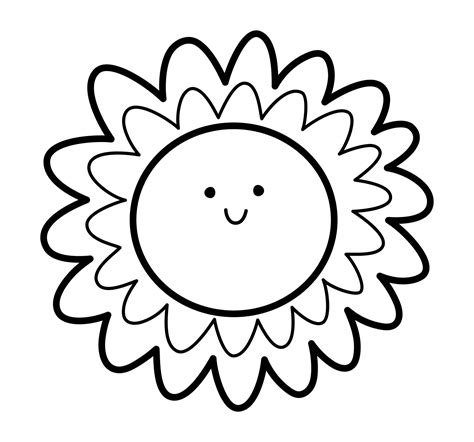 sun clip art black  white